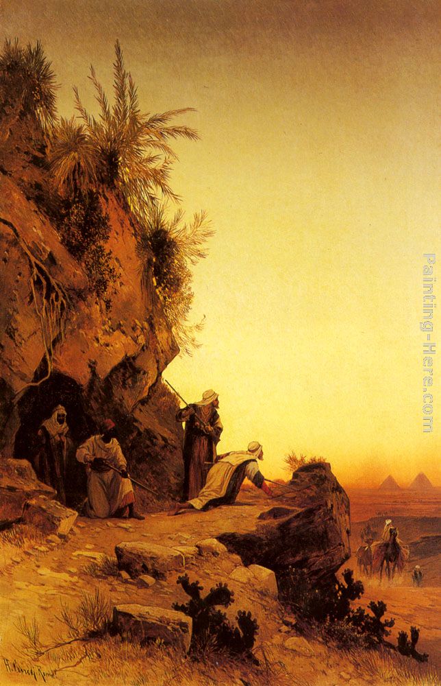 The Ambush painting - Hermann David Solomon Corrodi The Ambush art painting
